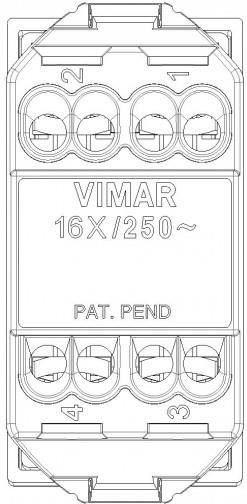Vimar Recessed Wall Switch Lighting One-Way without Frame Medium Black