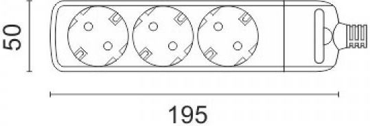 Spot Light Power Strip 3 Positions without Cable