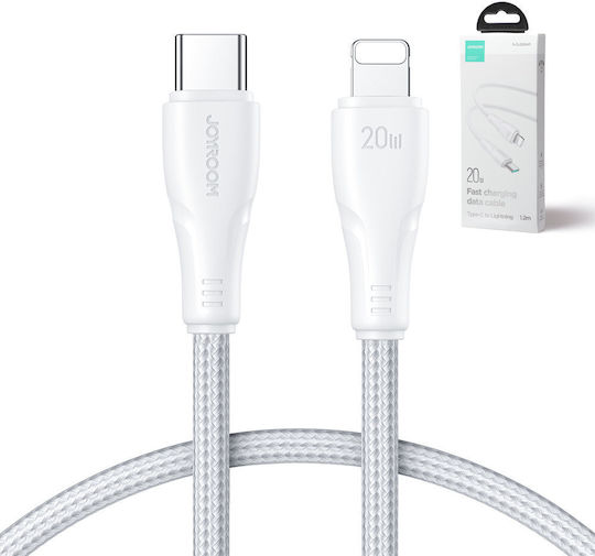 Joyroom S-CL020A11 Braided USB-C to Lightning Cable 20W Λευκό 1.2m