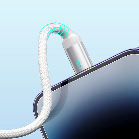 Joyroom Braided USB-A to Lightning Cable White 1.2m