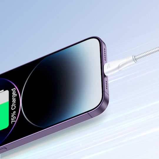 Joyroom S-CL020A11 Braided USB-C to Lightning Cable 20W Λευκό 1.2m