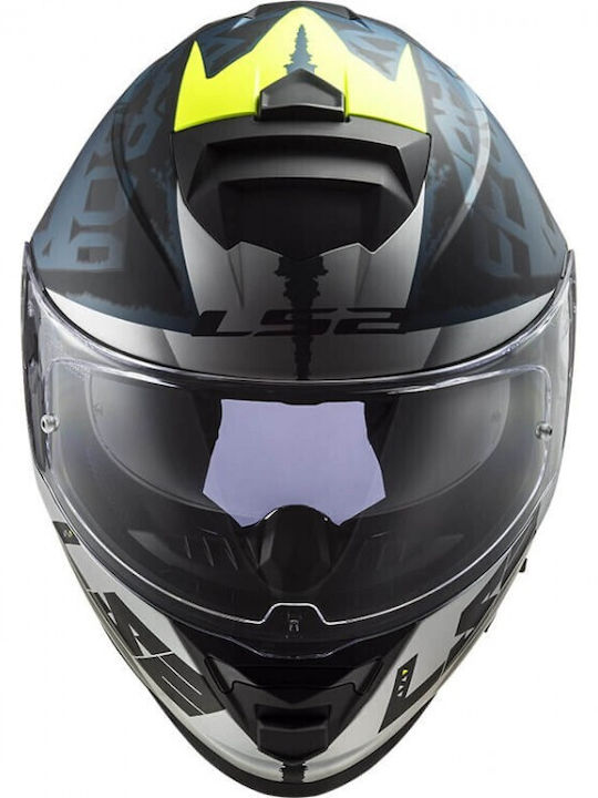 LS2 FF800 Storm Sprinter Matt Black Silver Cobalt Motorcycle Helmet Full Face ECE 22.05 1400gr with Sun Visor