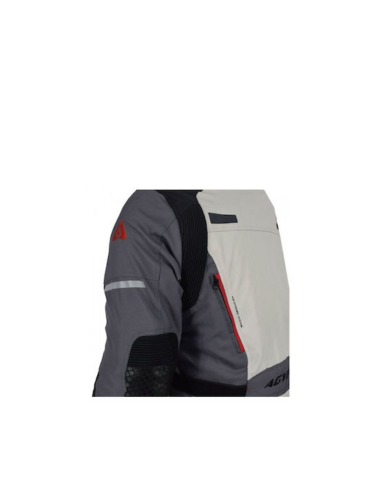 AGVpro Tornado Men's Motorcycle Jacket 4 Seasons Waterproof Blue/Grey