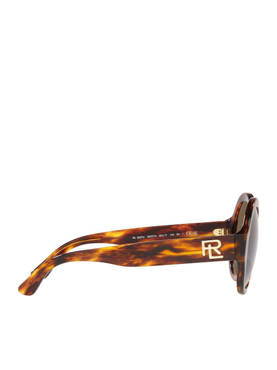 Ralph Lauren The Farrah Women's Sunglasses with Brown Tartaruga Plastic Frame and Brown Lens RL8207U 500773