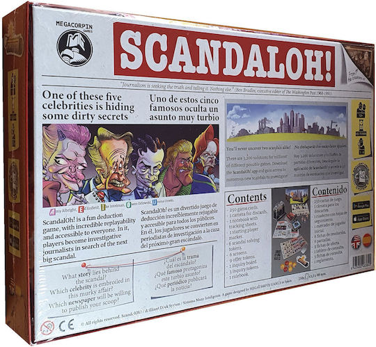 Board Game ScandalOh! for 1-6 Players 12+ Years Old (EN) Megacorpin Games