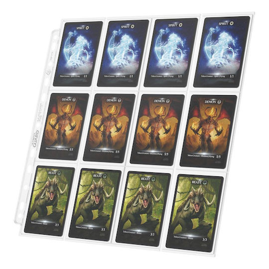 Ultimate Guard 24-Pocket Pages Black Side-Load Card Pages 12-Pocket Standard Size 10τμχ Black UGD011321