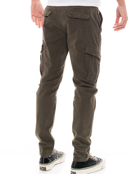 Splendid Men's Trousers Cargo Elastic in Regular Fit Khaki