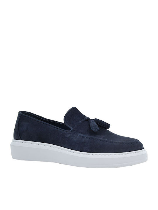 Suede Ανδρικά Loafers σε Μπλε Χρώμα