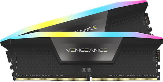 Corsair Vengeance RGB 64GB DDR5 RAM cu 2 module (2x32GB) și Viteză