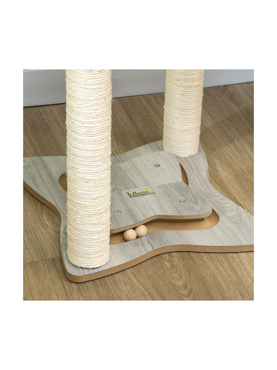 Pawhut Scratching Post Poles Gray 53.55x53.5x66cm