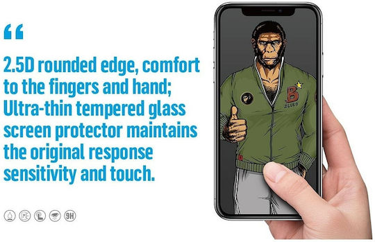Mr. Monkey 5D Ceramic Full Glue Full Face Tempered Glass Μαύρο (Galaxy A14)