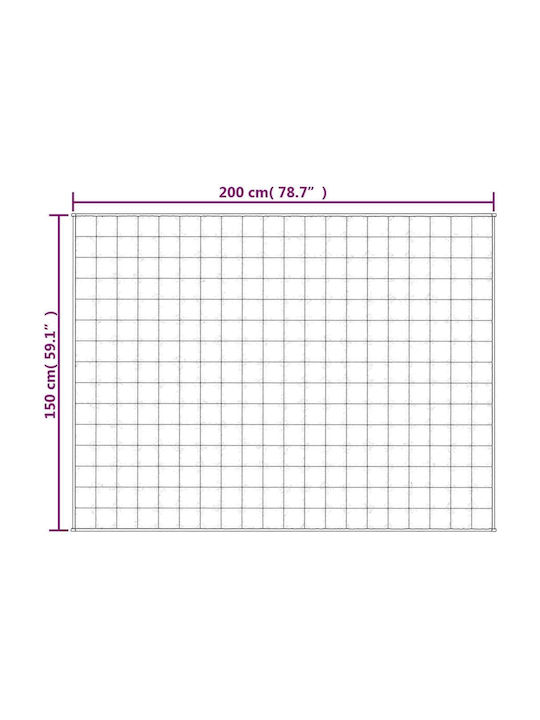 vidaXL Κουβέρτα Βαρύτητας Μονή 150x200εκ. Μπλε 350792