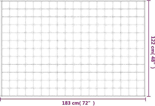 vidaXL Gravity Blanket for Sofa 122x183cm Light Cream