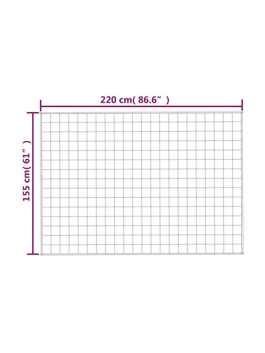 vidaXL Κουβέρτα Βαρύτητας Μονή 155x220εκ. Ανοιχτό Κρεμ