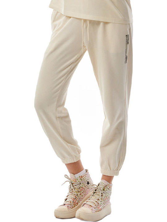 021329 Pantaloni de Trening cu elastic CREAM