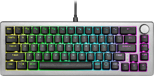 CoolerMaster CK720 Gaming Tastatură Mecanică 65% cu Kailh Box Brown comutatoare și iluminare RGB (Engleză US) Space Grey