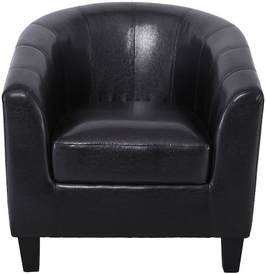 Boga Sessel aus Künstliches Leder Dunkelbraun E7129,5W 77x70x77cm