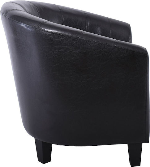 Boga Sessel aus Künstliches Leder Dunkelbraun E7129,5W 77x70x77cm
