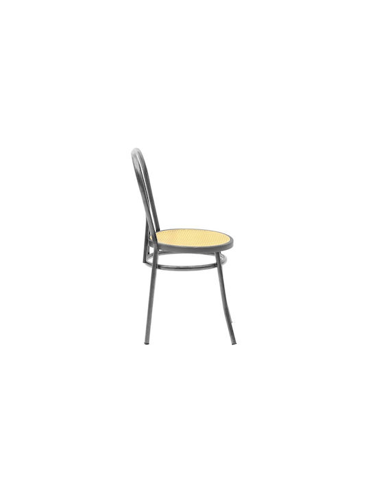 Wien Kitchen Metallic Chair Grey / Beige 40x47x85cm