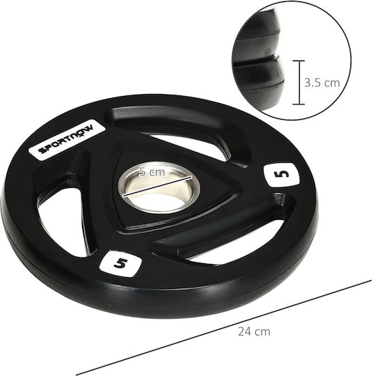 Sportnow Sportnow Set of Plates Olympic Type Rubber 2 x 5kg Φ50mm with Handles
