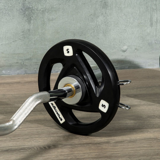 Sportnow Sportnow Set of Plates Olympic Type Rubber 2 x 5kg Φ50mm with Handles
