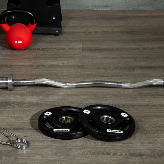 Sportnow Sportnow Set of Plates Olympic Type Rubber 2 x 5kg Φ50mm with Handles