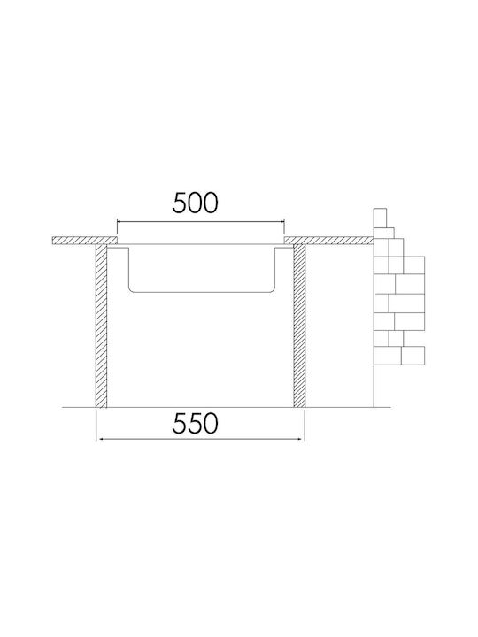 Excel Victoria 720MAS356 Undermount Sink Inox Satin W54xD44cm Silver