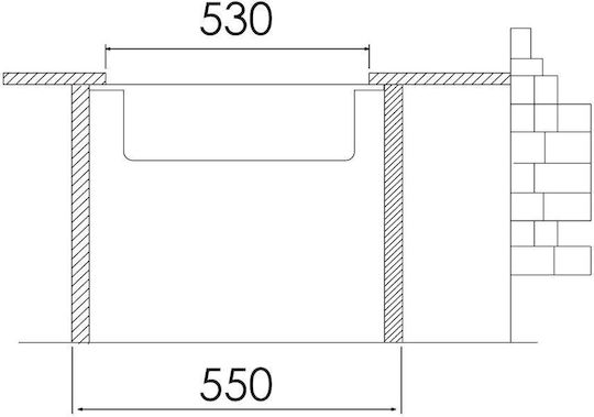 Excel Victoria 720CMS383 Drop-In Sink Inox Satin W55xD50.5cm Silver