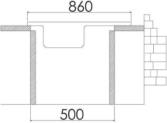 Excel 720CMAS89 Drop-In Sink Inox Satin W86xD50cm Silver