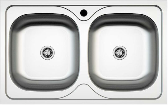 Excel Estia 720CMAS13 Drop-In Мивка Inox Сатен Ш80xД50см Сребрист