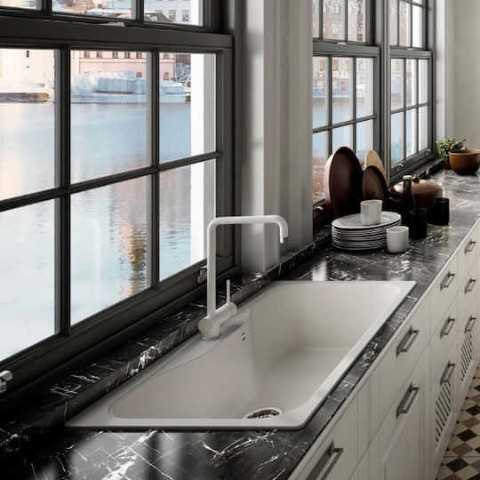 Elleci Fox 360 Granitek LGF36051 Drop-In Sink Synthetic Granite W86xD50cm Avena