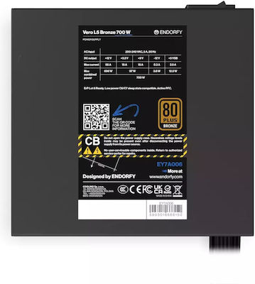 Endorfy 700W Black Computer Power Supply Full Wired 80 Plus Bronze (EY7A006)