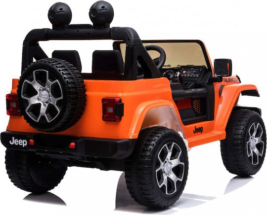 Wrangler Rubicon Doppelsitzer mit Fernbedienung Lizensiert 12 Volt Orange Für 2+ Jahre
