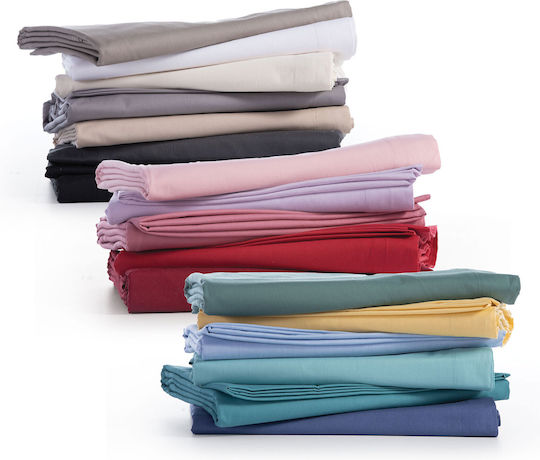Nef-Nef Homeware Sheet Double with Elastic 140x200+30cm. Basic 1130 Apple