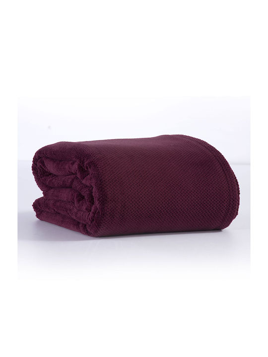 Nef-Nef Homeware Blanket Fleece Single 160x220cm Record Mauve