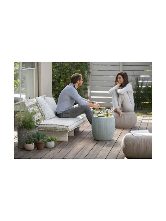 Scaun De Exterior Din Plastic Cosy Bej 56.5x56.5x31.6cm