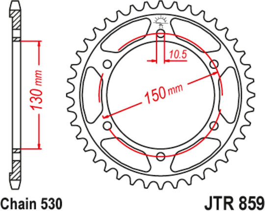 JT Sprockets Pinion spate 49 Dinți pentru Yamaha Magazin online FZ 98'-03'