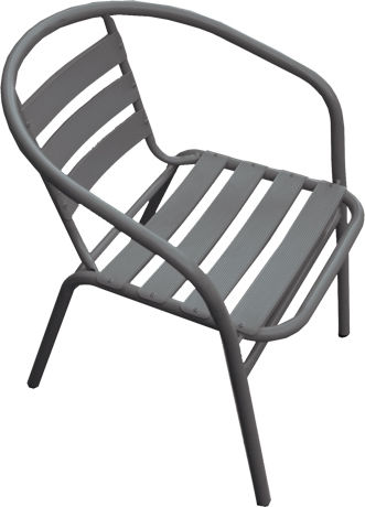 Outdoor Chair Aluminum Funky Gray 54x60x73cm