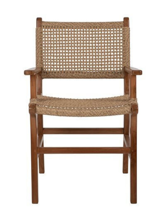 Fotoliu de exterior Rattan Natural-beige 54x55x86cm