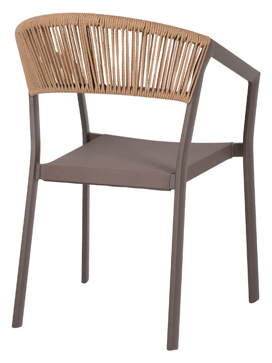 Gartenstühle Aluminium Miri Beige 45x63x82cm