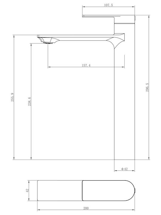 Vinci Solid Mischung Waschtischarmatur Groß