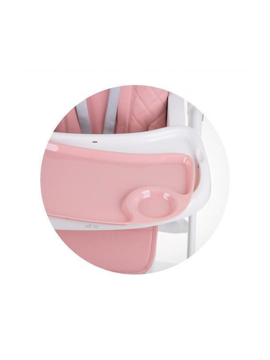 Chipolino Eat Up Baby Hochstuhl mit Höhenverstellbar und Klappbar Rose Water