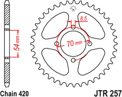 JT Sprockets Rear Sprocket 38 Teeth for Honda C50