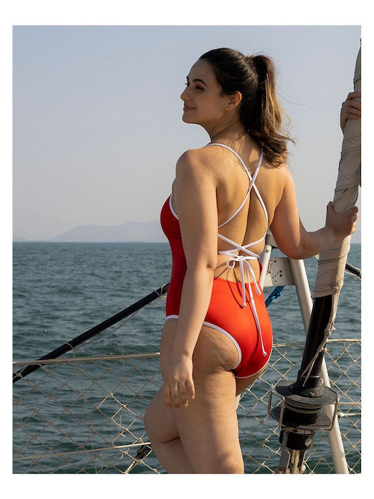 Costum De Baie Întreg Roșu