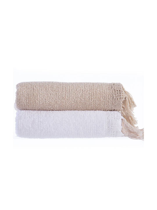 Nef-Nef Homeware Σετ Πετσέτες Μπάνιου 3τμχ Juniper Beige Βάρους 550gr/m²