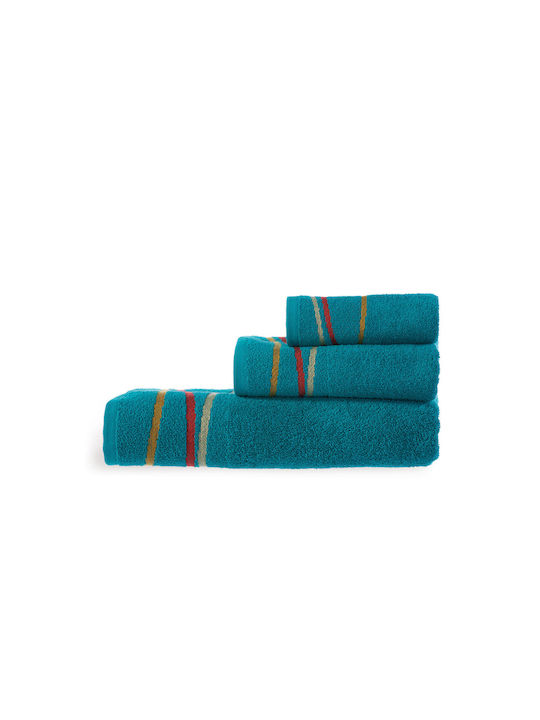 Nef-Nef Homeware Hand Towel Take It Easy 033293 30x50cm. Petrol Blue Weight 500gr/m²