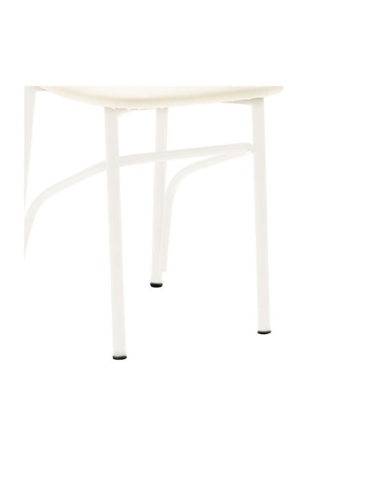 PWF-0642 Kitchen Metallic Chair Ecru 40x43x80cm