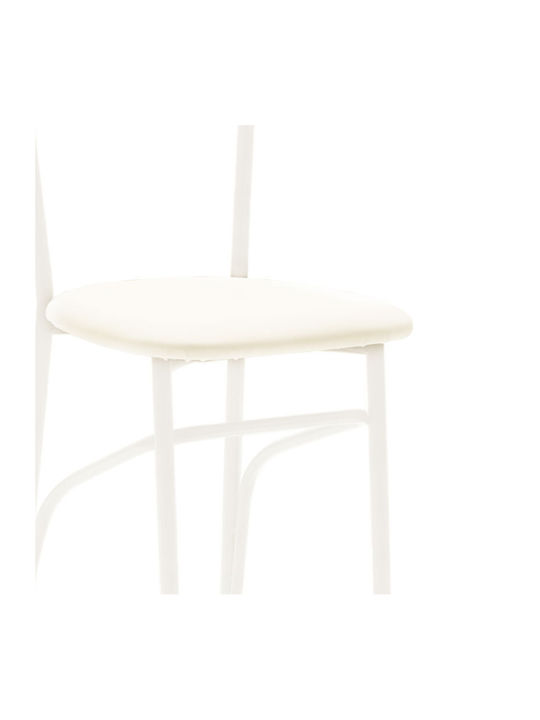 PWF-0642 Kitchen Metallic Chair Ecru 40x43x80cm