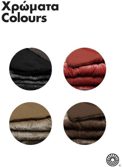 Sunshine Bettbezug Einzelbett 160x220cm Coral Mocha