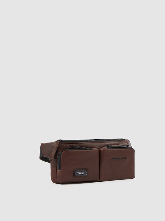 Piquadro Men's Leather Waist Bag Brown